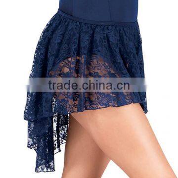 2016 - half skirt navy lace blue chiffon wrap skirt