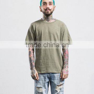 60%cotton 35polyester 5%spandex Rayon Slub Cotton T-shirts for Men photo-6