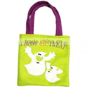 Haunted Black Green Orange Halloween Party Trick Treat Bag photo-2