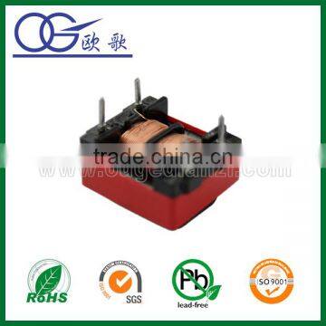EE12.5 ferrite core transformer,vertical,pin5+5