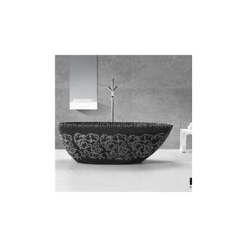 Black Acrylic Bathtub,solid Surface Black Bathtub,whoesale Acrylic Black Bathtub