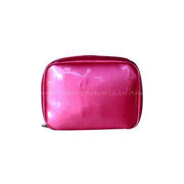 Varnished PVC Leather With Metallic Appearance Cosmetic Bag