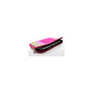 Cute Neoprene iPad Tablet Case With Zipper Dot Print , Color Customized