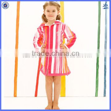 wholesale hooded towelling beach robe/children beach towelling robe