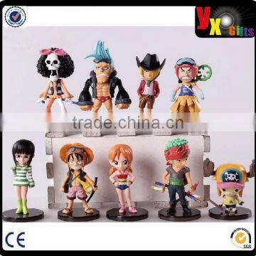 9pcs/lot 6-9cm. Anime One Piece Mini Action Figures the Straw Hats Luffy/roronoa/zoro/sanji/chopper Figure Toys