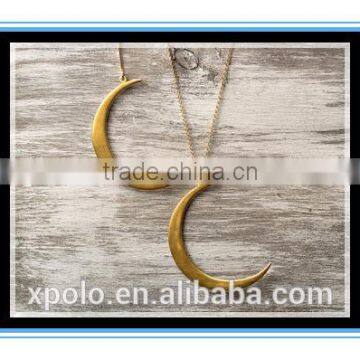 2016 New Design Gold Crescent Moon Earrings Gold Plated Sterling Silver Statement Earrings Fall Moon Jewelry photo-4