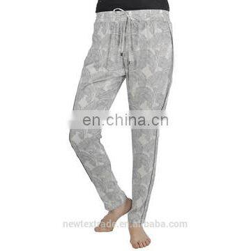 Spring/Autumn fashion soft leaves print pyjama pants