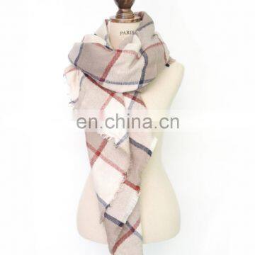 2016 Autumn And Winter Scarf Ladies Acrylic Plaid Scarf photo-4