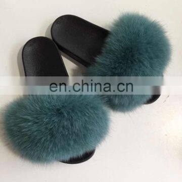 Hot sale top quality real fur slippers ladies/women fur slippers /ladies fur sandals