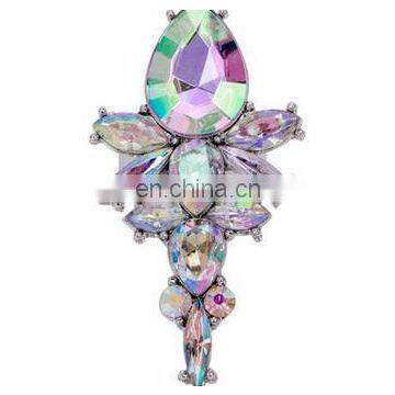 Vintage Bohemia Large Crystal Stone Big Ring Colorful Russian Indian Ring Women Exaggerated Decorate Party Jewelry photo-6