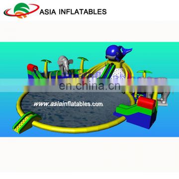 Inflatable Water Slide with Swimming Pool/ Hot sale inflatable pool slide water park