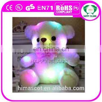 HI CE new product custom plush toy led light bear toy in promotion