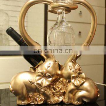 resin elephant wine holder, custom funny wine bottle rack ,animal wine holder