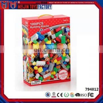 hot ABS safe material Educational bulk building block 1000pcs blocks for kids