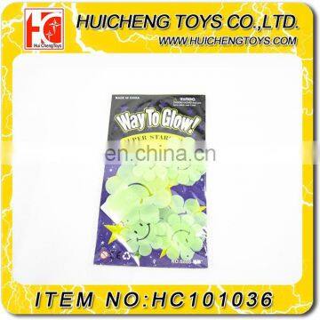 Funny 7PCS luminous smile flowers sticker glow in the dark for sale