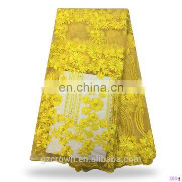 Pretty embroidery lace fabrics wholesale african french lace with stones s170303013