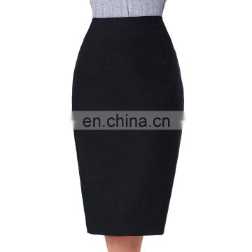 Kate Kasin High Stretchy High Waist Shirred Waist Detail Hips-Wrapped Pencil Skirt KK000278-1