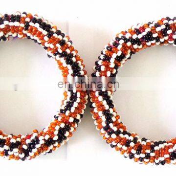 Wholesale Bangle-Afghani Bangles/Bohemian Jewelry/Diwali Offer/Bollywood Bangles/belly Dance Bangles/Indian Beaded Pearl Bangles photo-2