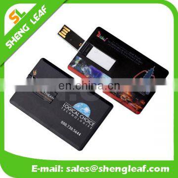 Hot sale custom logo plastic credit card usb