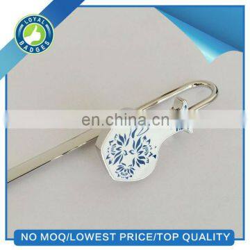 Hot Sale Cheap Blue and White Porcelain Metal Bookmark photo-2