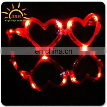 Colorful Heart-shape led flashing sunglasses