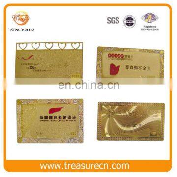 Shinny Golden Logo Raised Metal Business Card