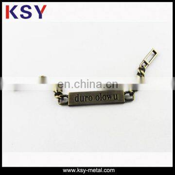 Garment and handbag metal label for wholesale