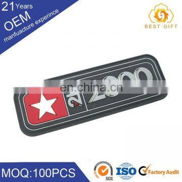 New Custom Embroidery PVC Rubber Badge On Garments Accessories photo-3