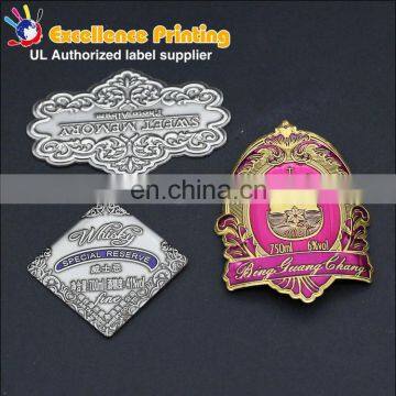 Hot Selling Custom High Precision Cheap Fashion Metal Sticker Metal Wine Label With Competitive Price photo-2