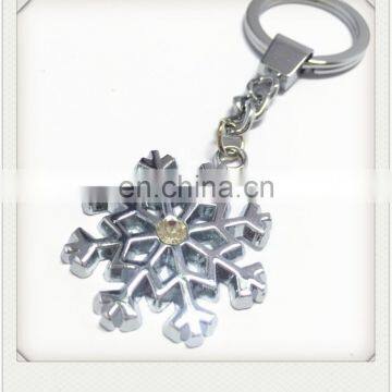 Fashion rhinestone metal custom shape keychain