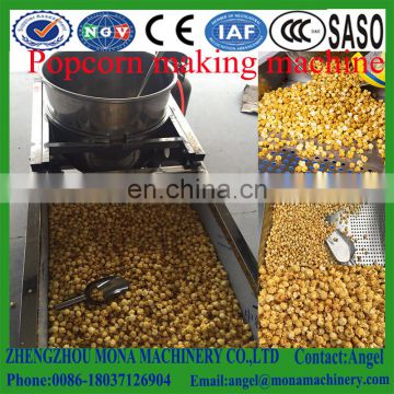 stainless steel automatic gas ball round popcorn maize making machine with bucket and kernels