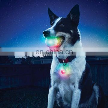 China manufacturer TPR dog chew toy luminous ball for pet dog teeth cleaning