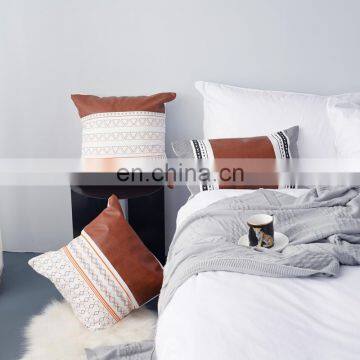 RAWHOUSE High Quality Leather Throw Cushion Cover Couch Sofa Cotton Square Decorative Pillowcase photo-2