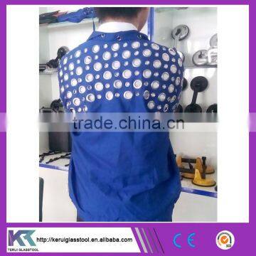 Blue color Tatting chemical protective safety suit zinc holes manufacturer price (V057)