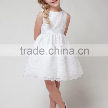 new design girls white A-Line lace dress ball gown dress fashion pageant dresses