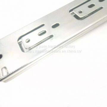 GXS4512 High Quality 45mm Width Rough Surface With Line 3 Fold Ball Bearing Drawer Slide Furniture Channels photo-3