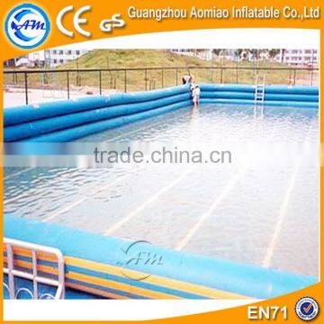 Huge deep adult size inflatable pool PVC inflatable square swimming pool for sale