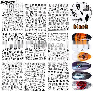 Halloween 3D Nail Art Sticker Self-adhesive Nail Decal Stickers for UV Poy Gel Polish in Stock photo-2