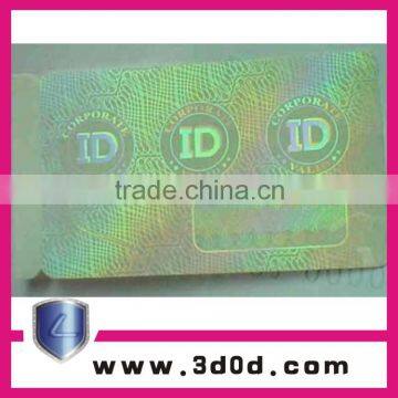 Plastic rfid smart ID card with hologram stickers