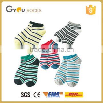 Cut low fashion men colorful stripes casual ankle socks Wholesale