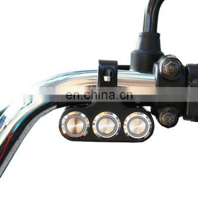 Waterproof Bike ATV 12V Handle Bar Switch on off Kill Stop Dual Momentary Button Motorcycle Aluminum Switch photo-2