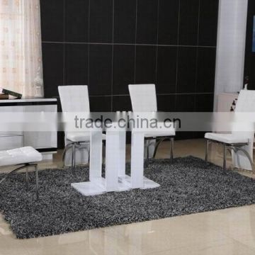 Glass dining table and chairs for dining room furniture