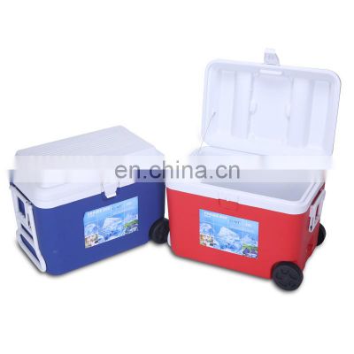 2021 Gint Wholesale  Custom  wheeled cooler box for outdoor Promotion trolley large golf Portable Plastic Ice box