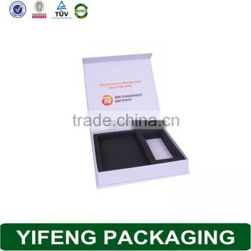 White folding paper packaging box design new brand cosmetic gift box