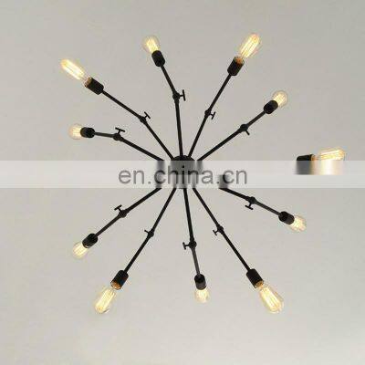 Vintage Spider Design Pendant Light 12 Heads Foldable Chandelier