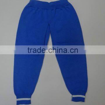 Comfortable eco-friendly 100% Cotton Knitted girl boy sweat Pants