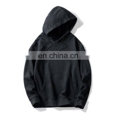 Custom Logo Printed Oversized Men's Hoodie Sweatshirt 100% Cotton Long Sleeve Pullover Hoodies photo-2