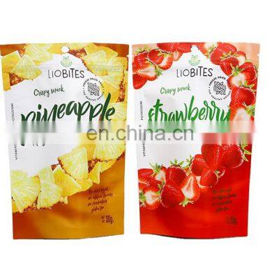 Custom logo smell proof aluminum foil nuts dried food packaging bags with matte finished