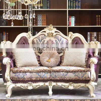 New Arrival High Quality Wood Royal Antique Sofa Set Furniture Pure Leather Living Room Sofas