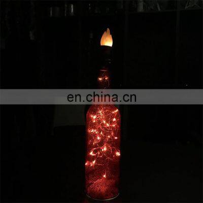 Fashion christmas wire salt water powered cork copper wire string starry led cork bottle  lights